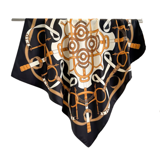 NEWPORT 70 Horse Design Twill Scarf - 70 x 70 cms