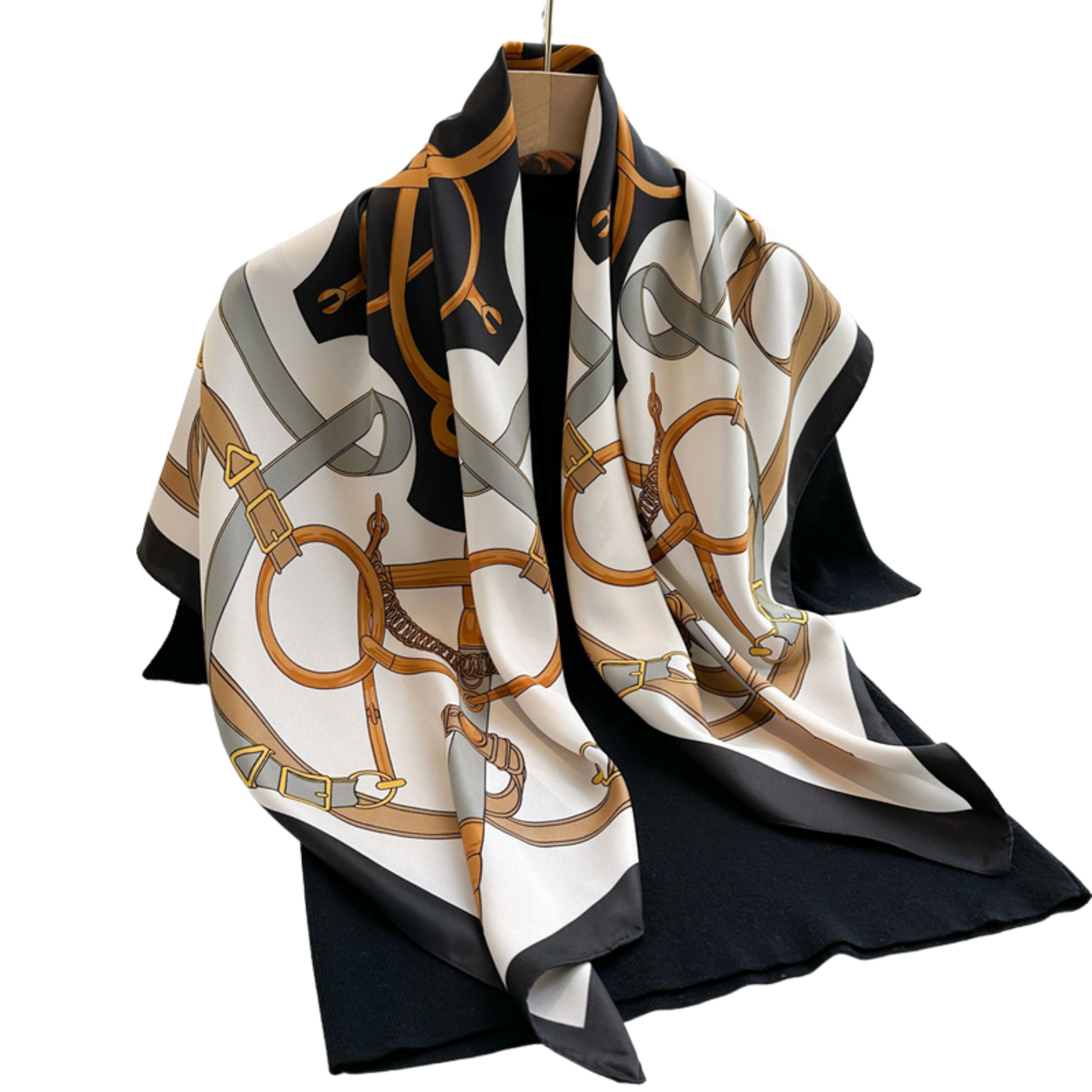 NEWPORT 70 Horse Design Twill Scarf - 70 x 70 cms