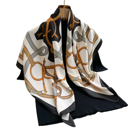 NEWPORT 70 Horse Design Twill Scarf - 70 x 70 cms