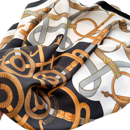 NEWPORT 70 Horse Design Twill Scarf - 70 x 70 cms