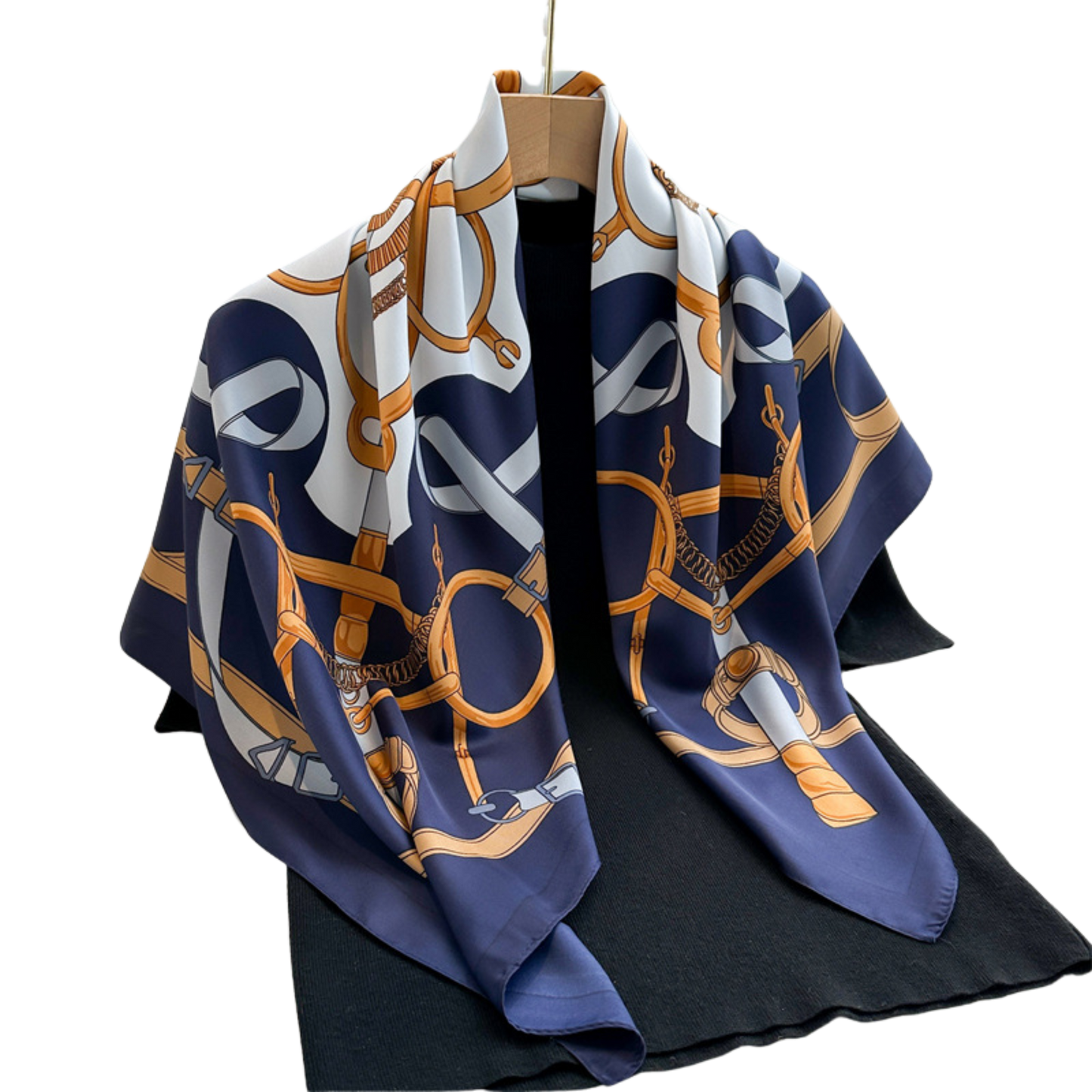 NEWPORT 70 Horse Design Twill Scarf - 70 x 70 cms