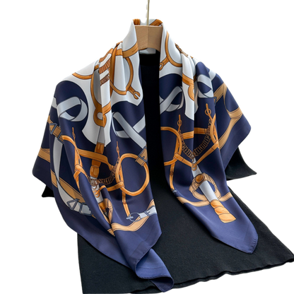 NEWPORT 70 Horse Design Twill Scarf - 70 x 70 cms