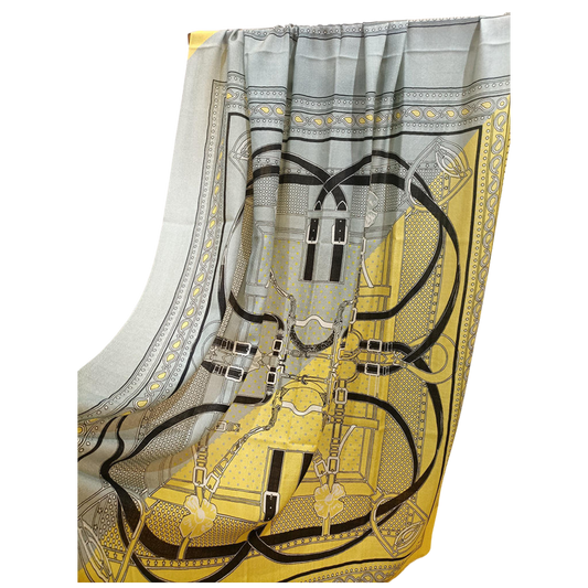 OBERON Pure Cashmere Horse Design Pashmina/Shawl - 180 x 65 cms
