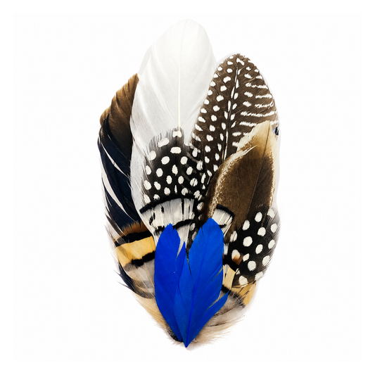 OTWAY Natural Feather Hat Plume with Brooch Pin