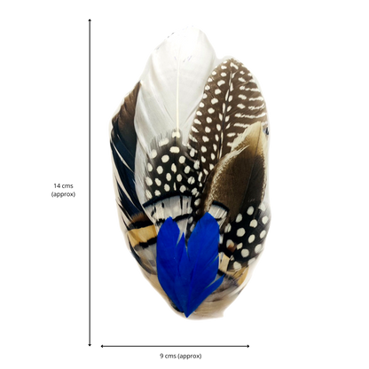 OTWAY Genuine Pheasant Feather Hat Plume with Brooch Pin