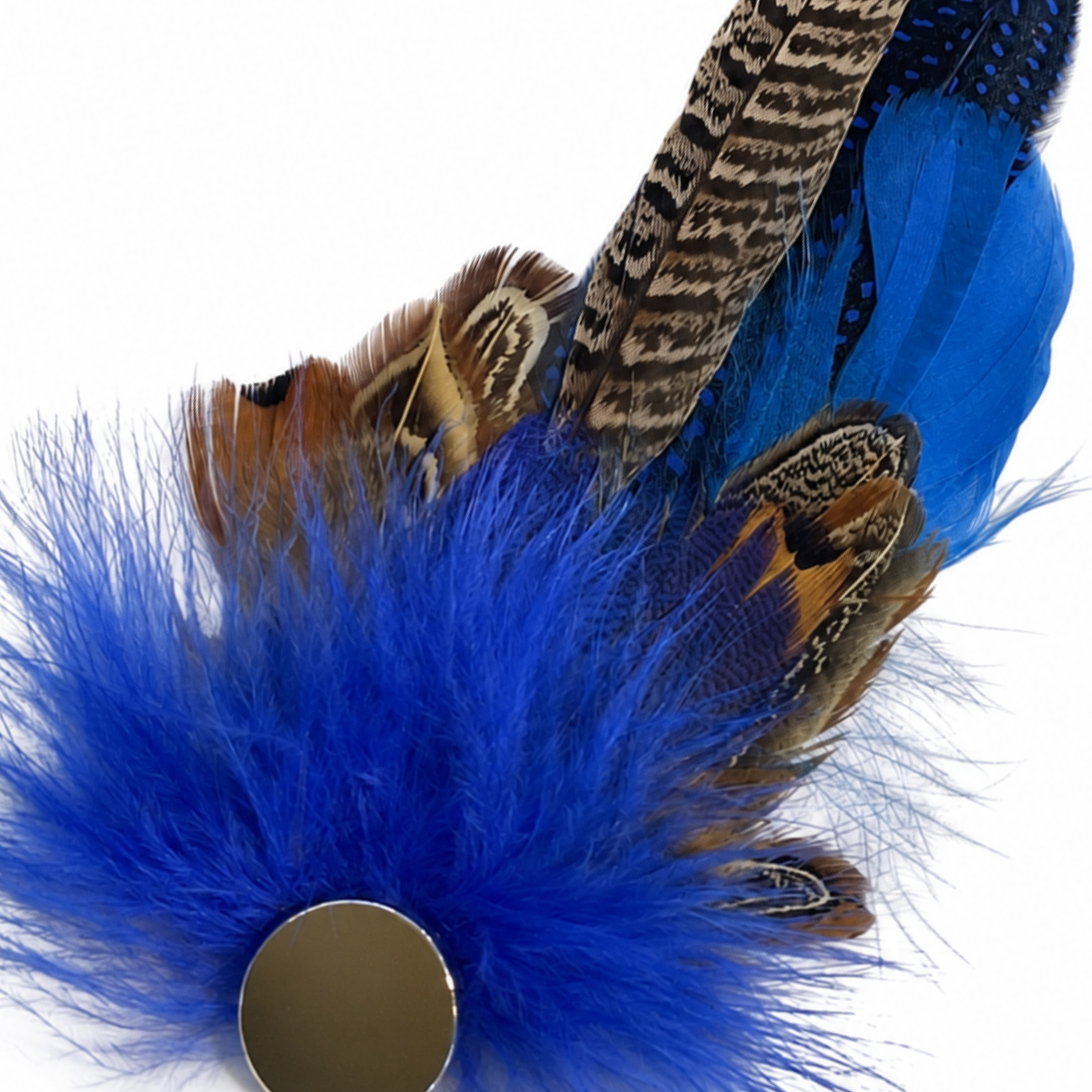 OXFORD  Natural Feather Hat Plume with Brooch Pin