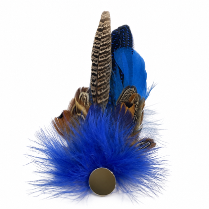 OXFORD  Natural Feather Hat Plume with Brooch Pin