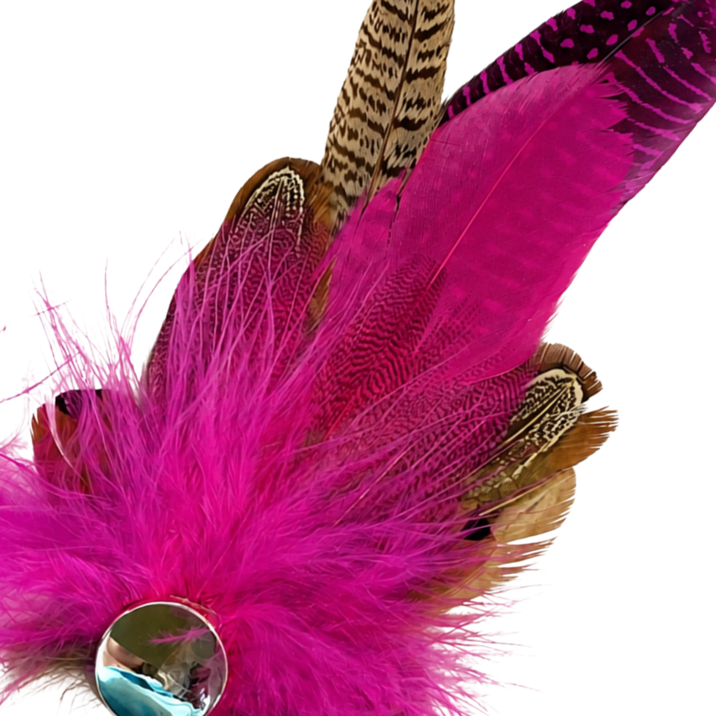 OXFORD  Natural Feather Hat Plume with Brooch Pin