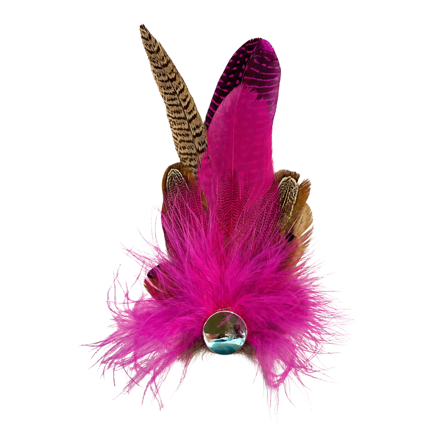 OXFORD  Natural Feather Hat Plume with Brooch Pin