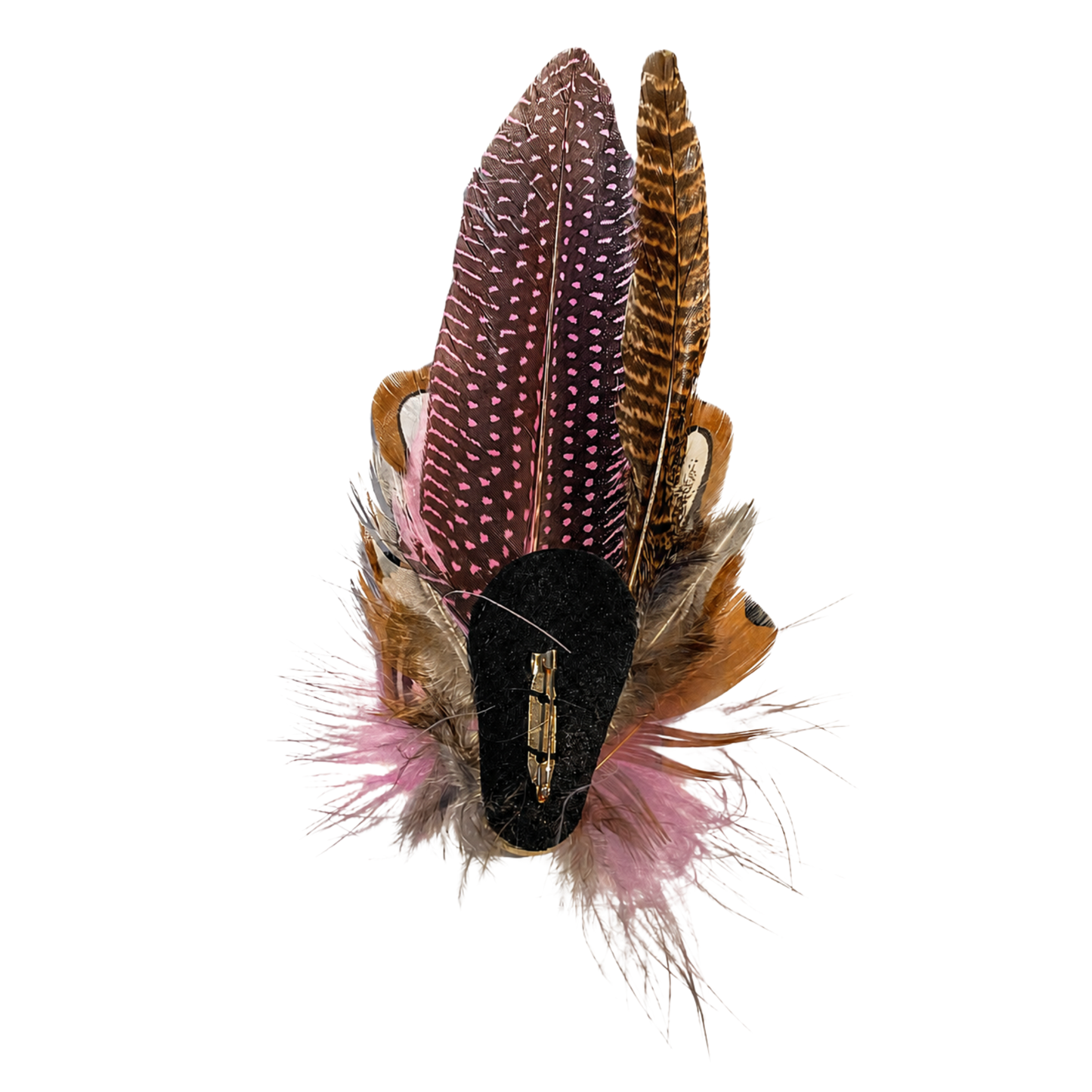 OXFORD  Natural Feather Hat Plume with Brooch Pin
