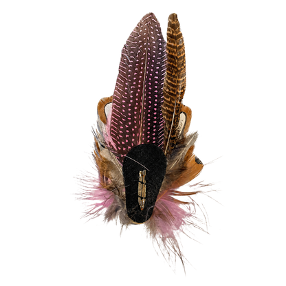 OXFORD  Natural Feather Hat Plume with Brooch Pin