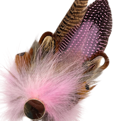 OXFORD  Natural Feather Hat Plume with Brooch Pin
