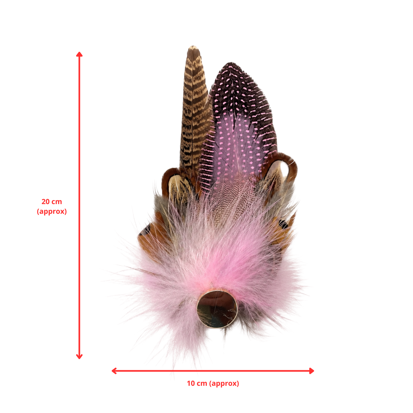 OXFORD  Natural Feather Hat Plume with Brooch Pin
