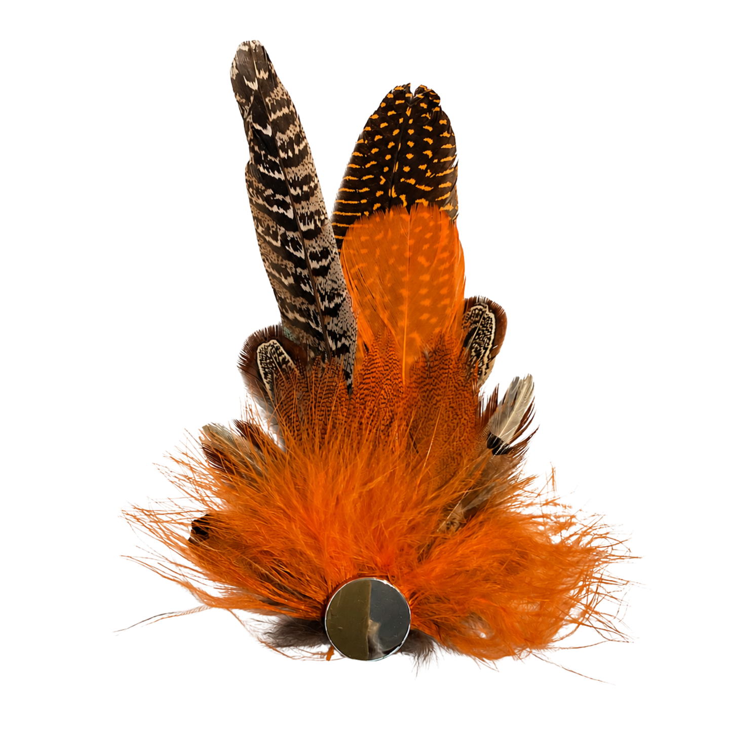 OXFORD  Natural Feather Hat Plume with Brooch Pin
