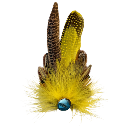 OXFORD  Natural Feather Hat Plume with Brooch Pin
