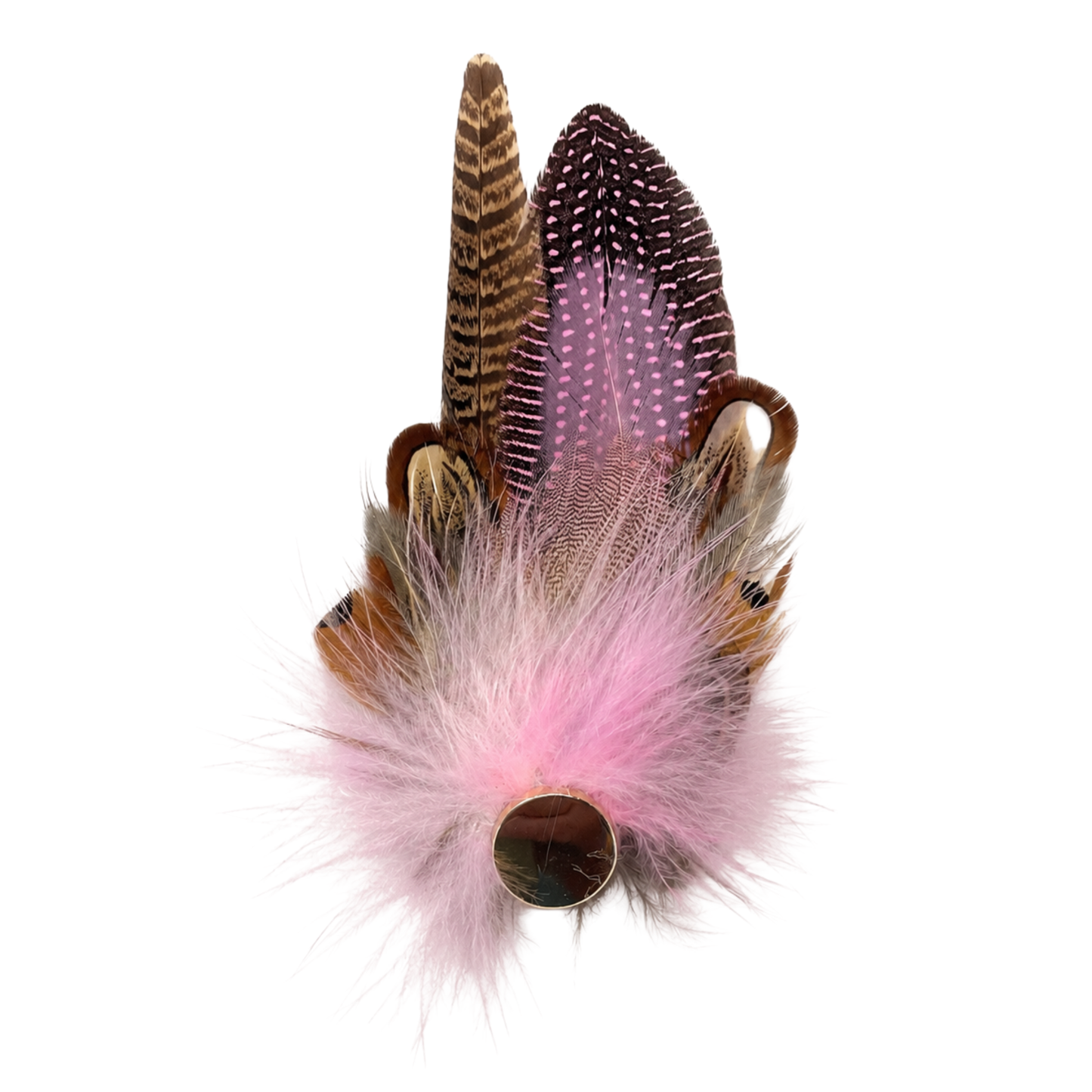 OXFORD  Natural Feather Hat Plume with Brooch Pin