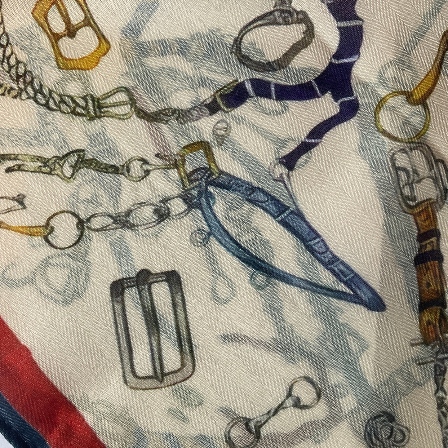 PETA Horse Design, Cotton/Linen Look, Twill Scarf - 70 x 70 cms