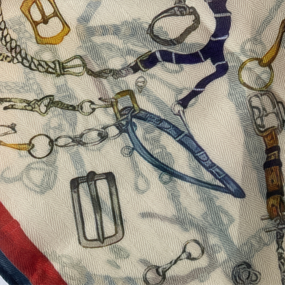 PETA Horse Design, Cotton/Linen Look, Twill Scarf - 70 x 70 cms