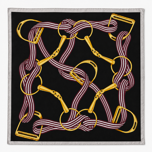 PEYTON Horse Design Twill Scarf - 70 x 70 cm