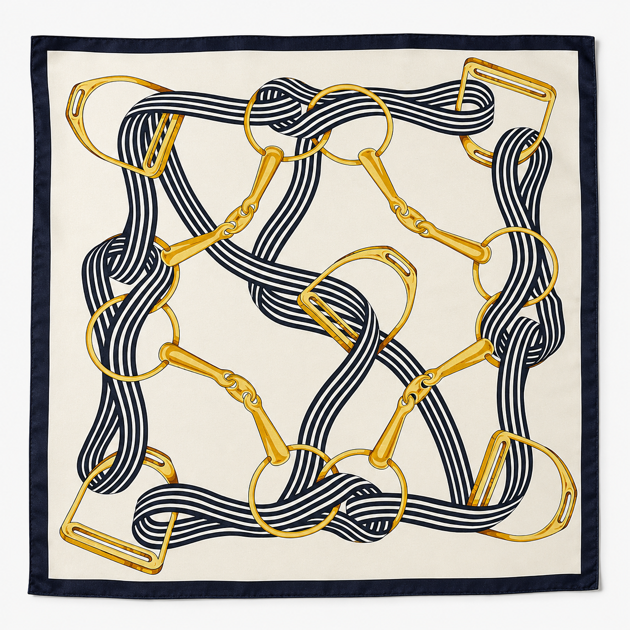 PEYTON Horse Design Twill Scarf - 70 x 70 cm