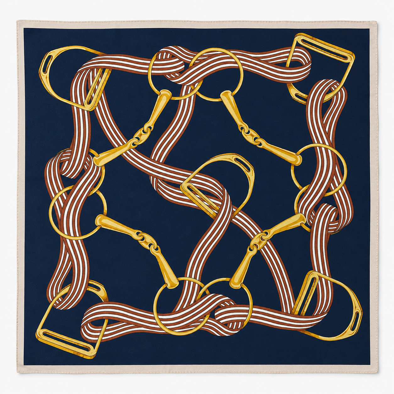 PEYTON Horse Design Twill Scarf - 70 x 70 cm
