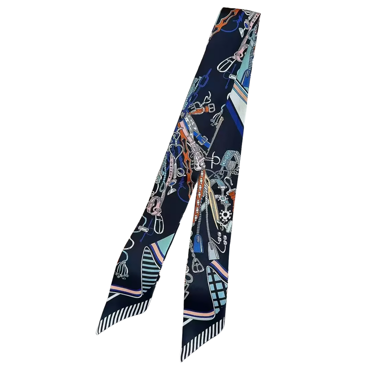 PIA Horse Design Twilly Scarf, Hair or Handbag Tie - 85 x 5 cms