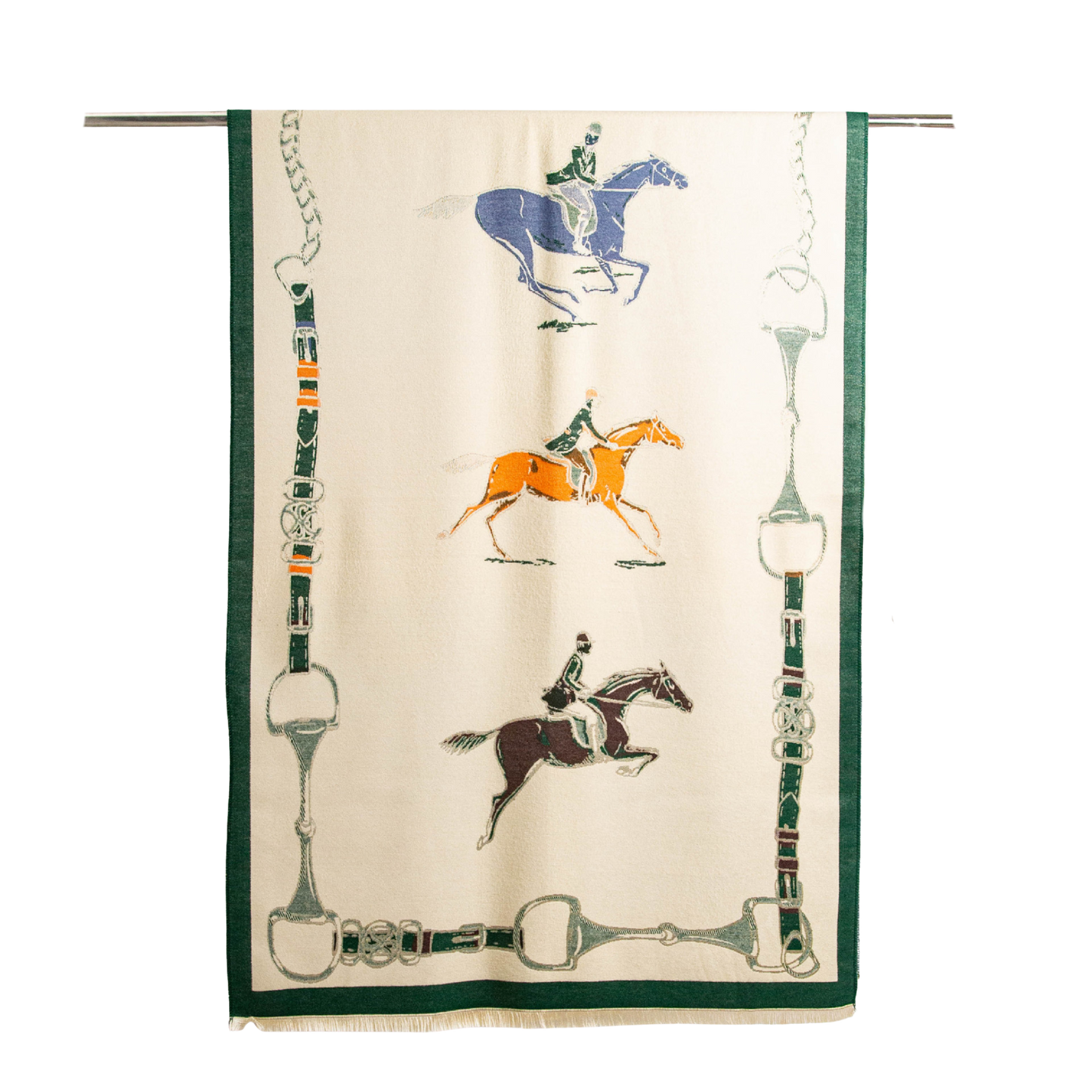 POPPY Horse Design, Cashmere Blend Pashmina/Shawl - 180 x 65 cms