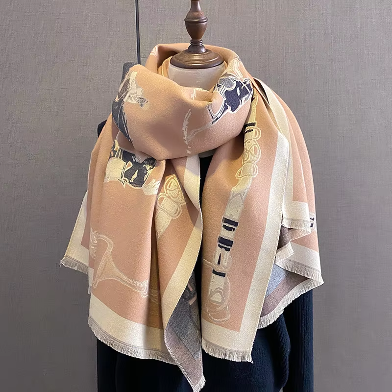 POPPY Horse Design, Cashmere Blend Pashmina/Shawl - 180 x 65 cms