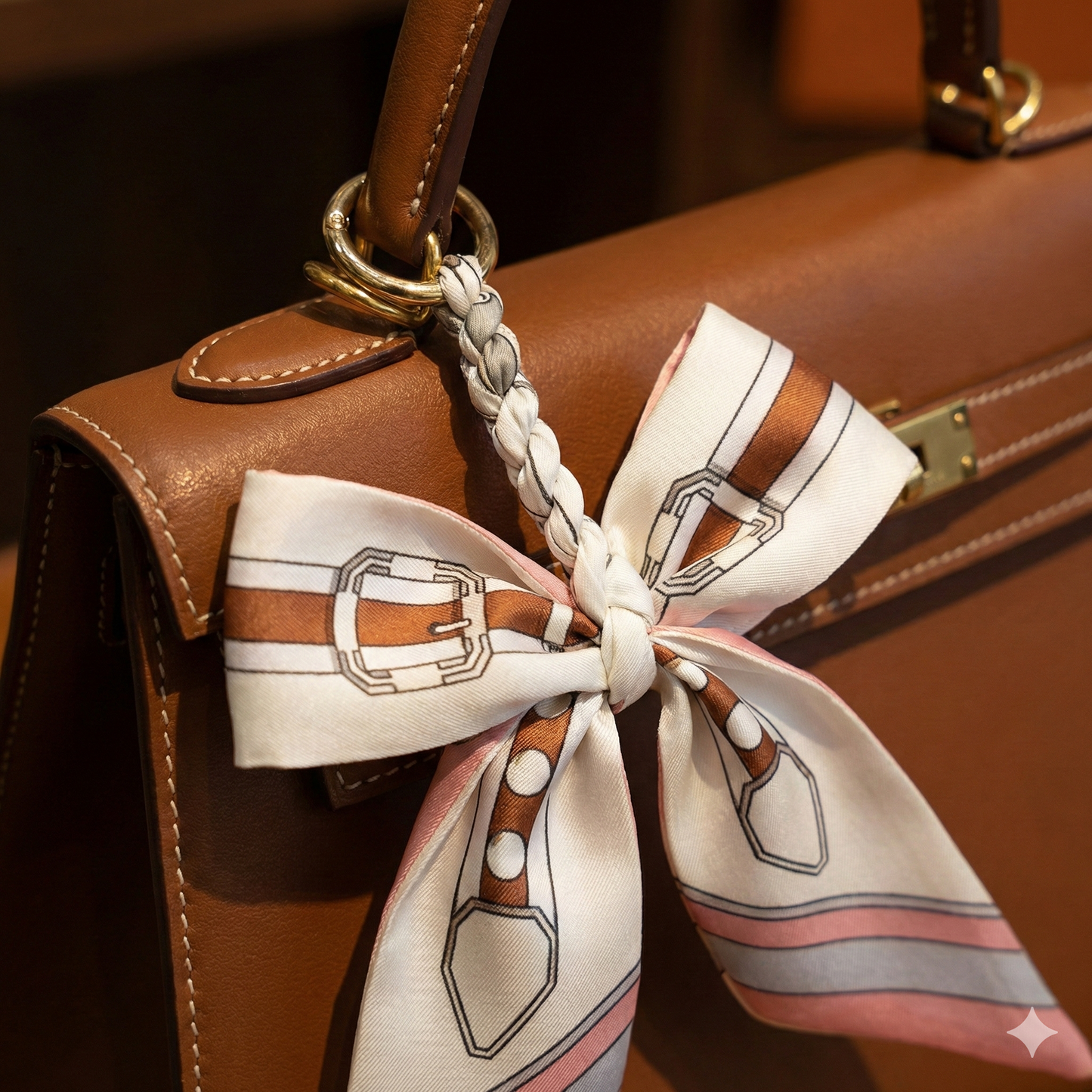 RUBIN Pre-tied Twilly Handbag or Keyring Bow - 16 x 20 cms