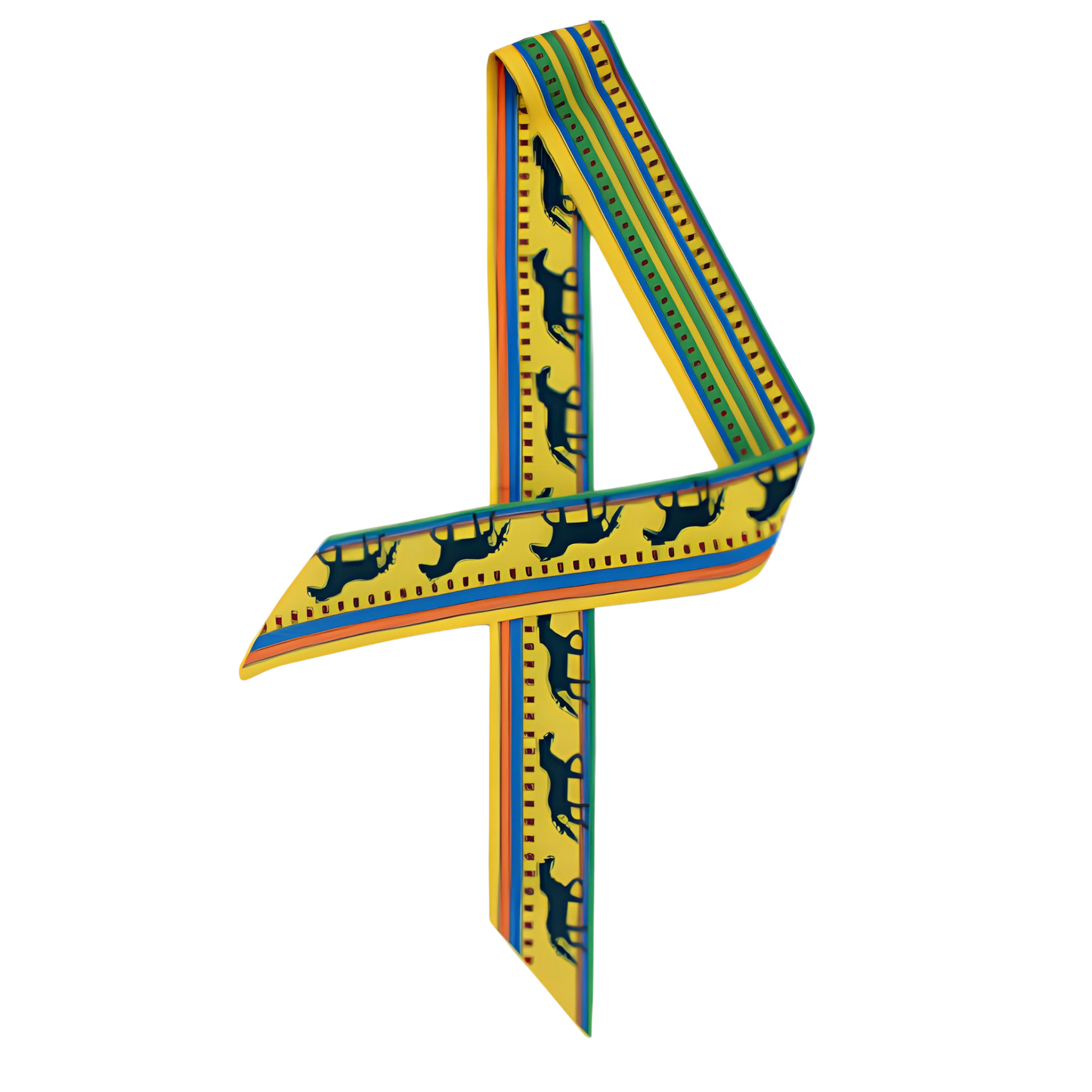 RYE Horse Design Twilly Scarf, Hair or Handbag Tie - 85 x 5 cms