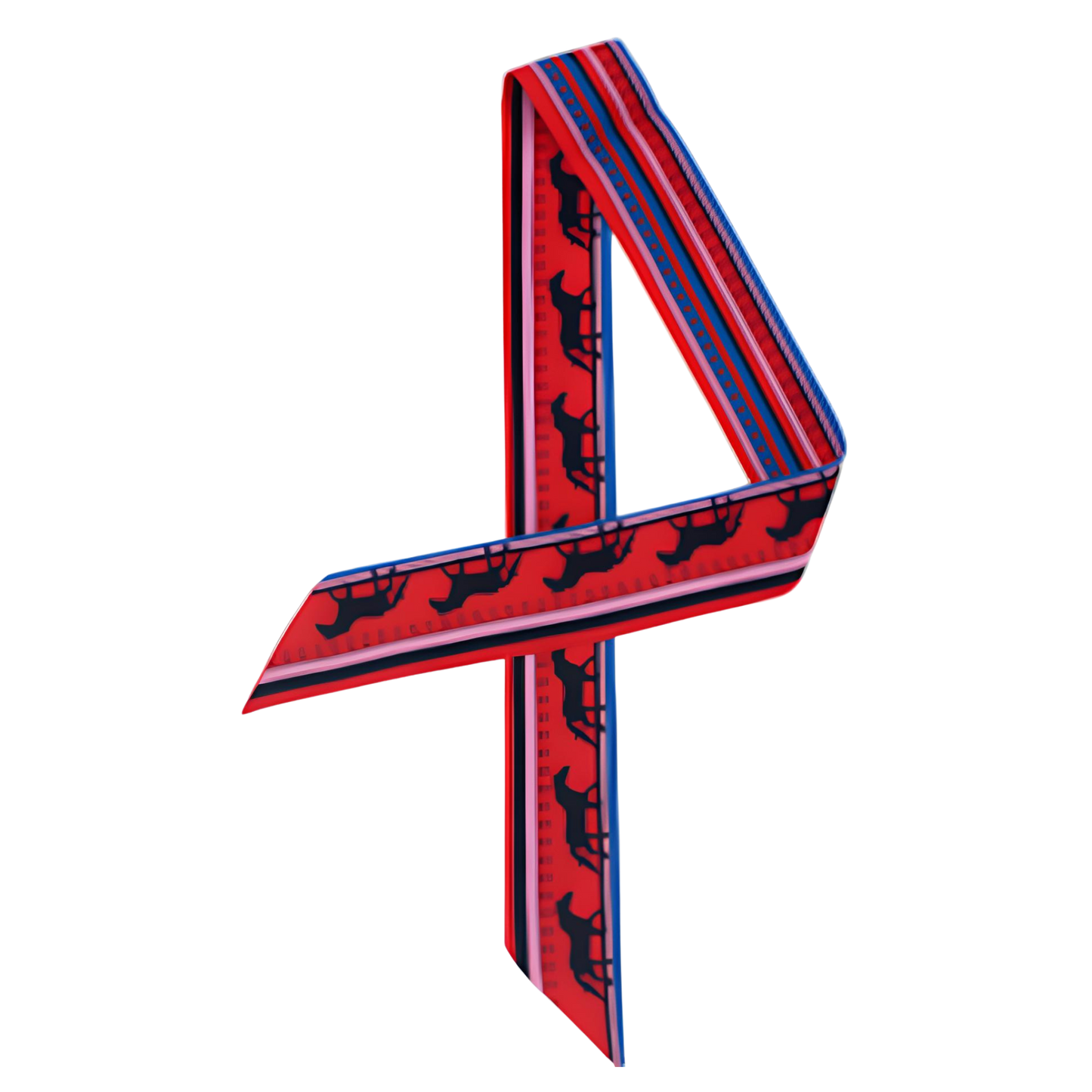 RYE Horse Design Twilly Scarf, Hair or Handbag Tie - 85 x 5 cms