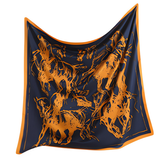 SASHA Horse Design Premium Twill Scarf - 90 x 90 cms