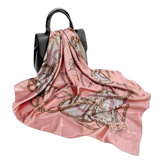 SONIA Horse Design, Satin Scarf - 90 x 90 cms