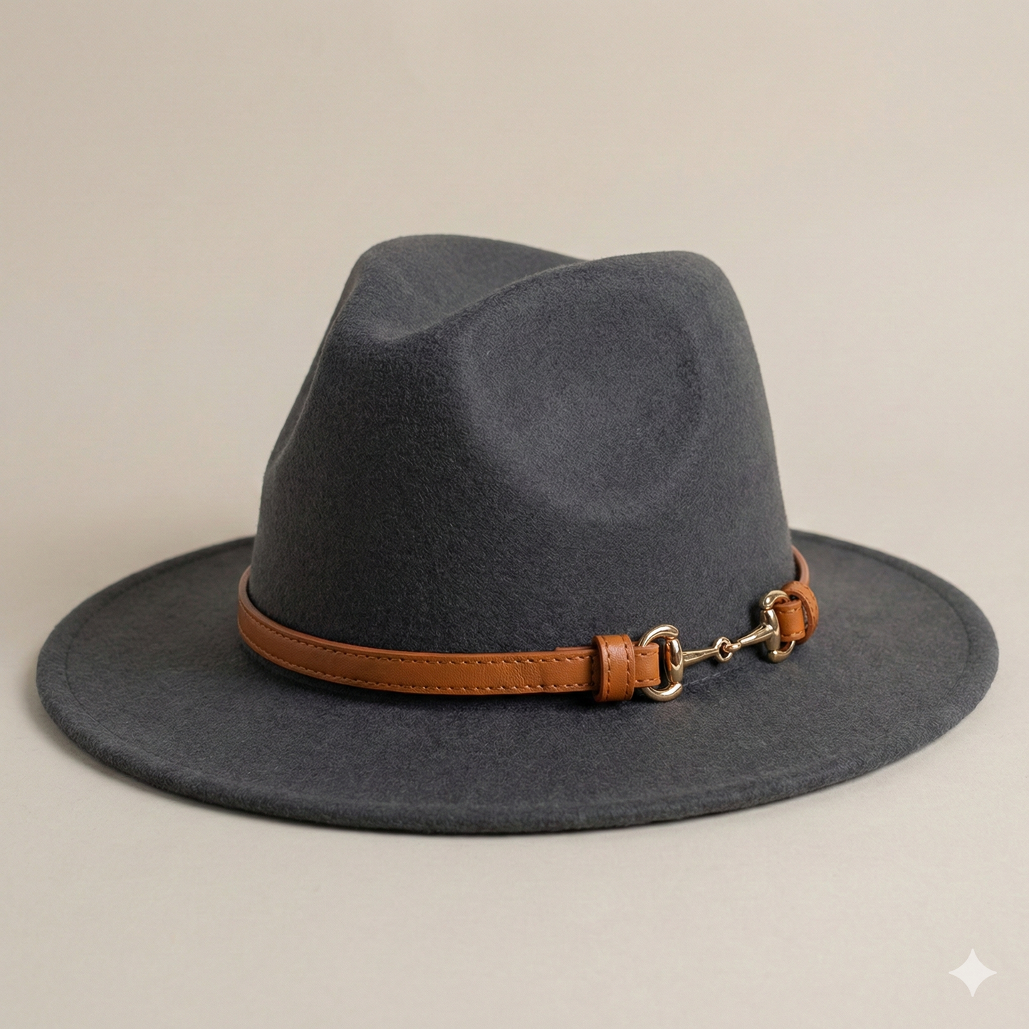 SOFIA Cotton-Blend Narrow Brim (7 cm) Felt Fedora 56-59 cms