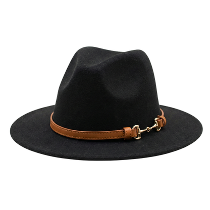 SOPHIA Cotton-Blend Narrow Brim (7 cm) Felt Fedora 56-59 cms