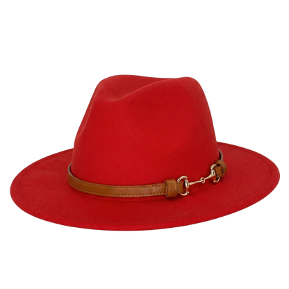 SOPHIA Cotton-Blend Narrow Brim (7 cm) Felt Fedora 56-59 cms