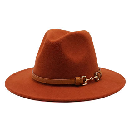 SOPHIA Cotton-Blend Narrow Brim (7 cm) Felt Fedora 56-59 cms