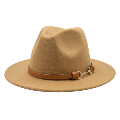 SOPHIA Cotton-Blend Narrow Brim (7 cm) Felt Fedora 56-59 cms