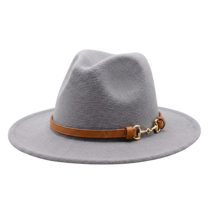 SOPHIA Cotton-Blend Narrow Brim (7 cm) Felt Fedora 56-59 cms