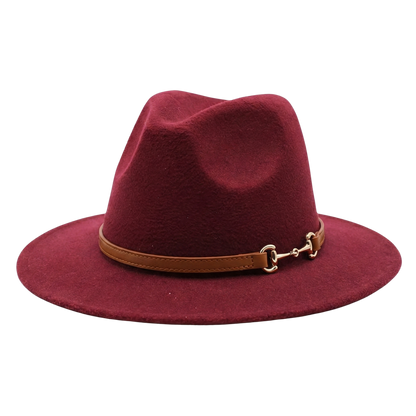 SOPHIA Cotton-Blend Narrow Brim (7 cm) Felt Fedora 56-59 cms