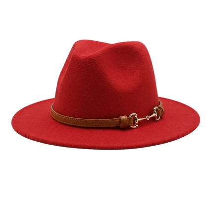 SOPHIA Cotton-Blend Narrow Brim (7 cm) Felt Fedora 56-59 cms
