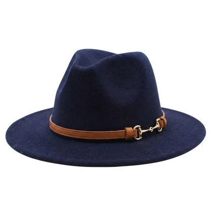 SOPHIA Cotton-Blend Narrow Brim (7 cm) Felt Fedora 56-59 cms