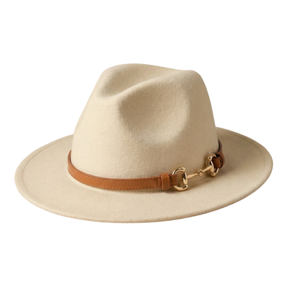 SOPHIA Cotton-Blend Narrow Brim (7 cm) Felt Fedora 56-59 cms