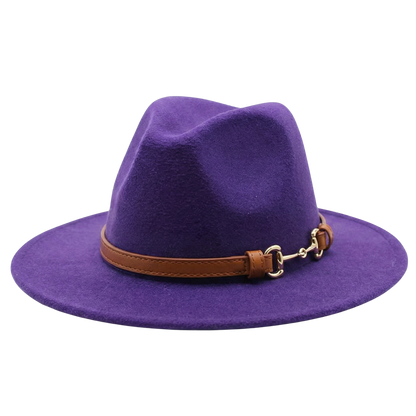 SOPHIA Cotton-Blend Narrow Brim (7 cm) Felt Fedora 56-59 cms