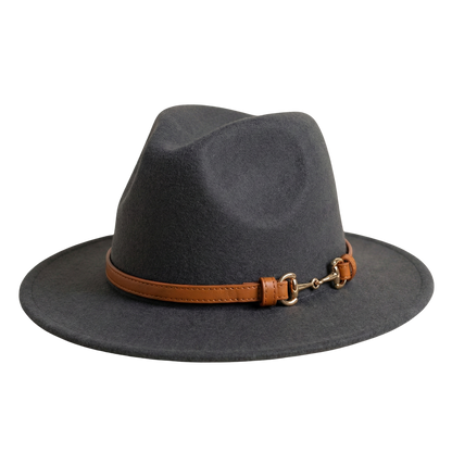 SOPHIA Cotton-Blend Narrow Brim (7 cm) Felt Fedora 56-59 cms