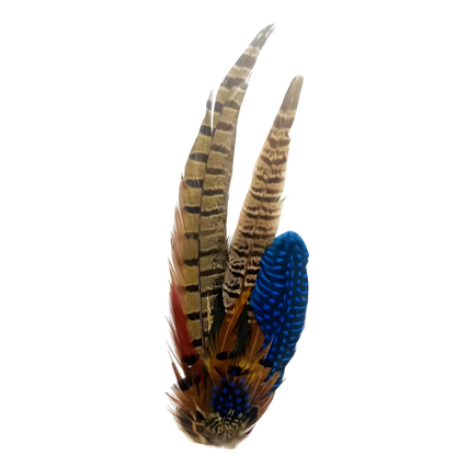 STIRLING Genuine Pheasant Feather Hat Plume with Brooch Pin