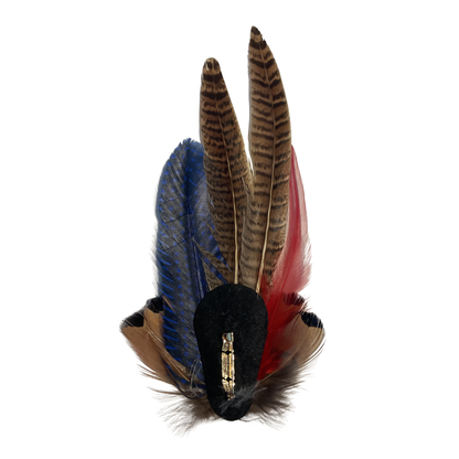 STIRLING  Natural Feather Hat Plume with Brooch Pin