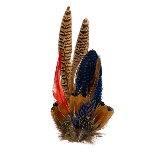 STIRLING  Natural Feather Hat Plume with Brooch Pin
