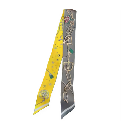 TIRANA Horse Design Twilly Scarf, Hair or Handbag Tie - 85 x 5 cms