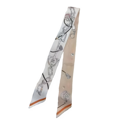 TIRANA Horse Design Twilly Scarf, Hair or Handbag Tie - 85 x 5 cms